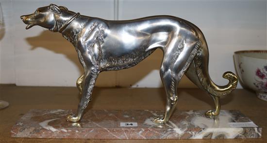 Deco figure of a large hound